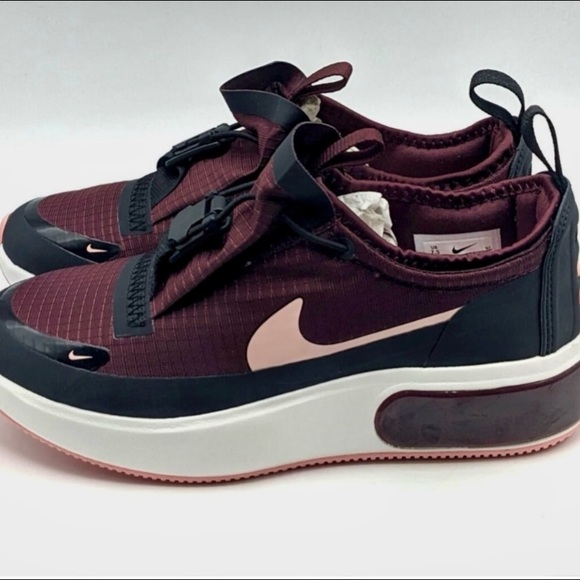 NEW WITH BOX NIKE AIR‎ MAX DIA WINTER MAROON WOMEN Sz 8.5 SLIP-ON SNEAKER SHOES - Picture 7 of 11